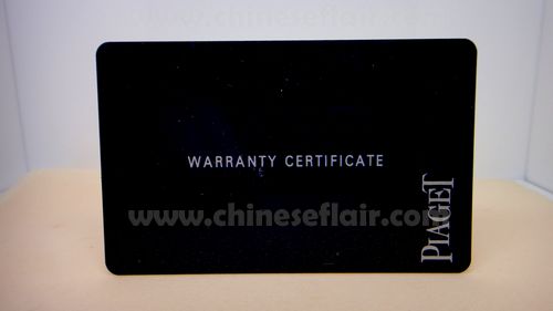 PIAGET WATCH WARRANTY CARDS PIAGET WATCH WARRANTY CARDS